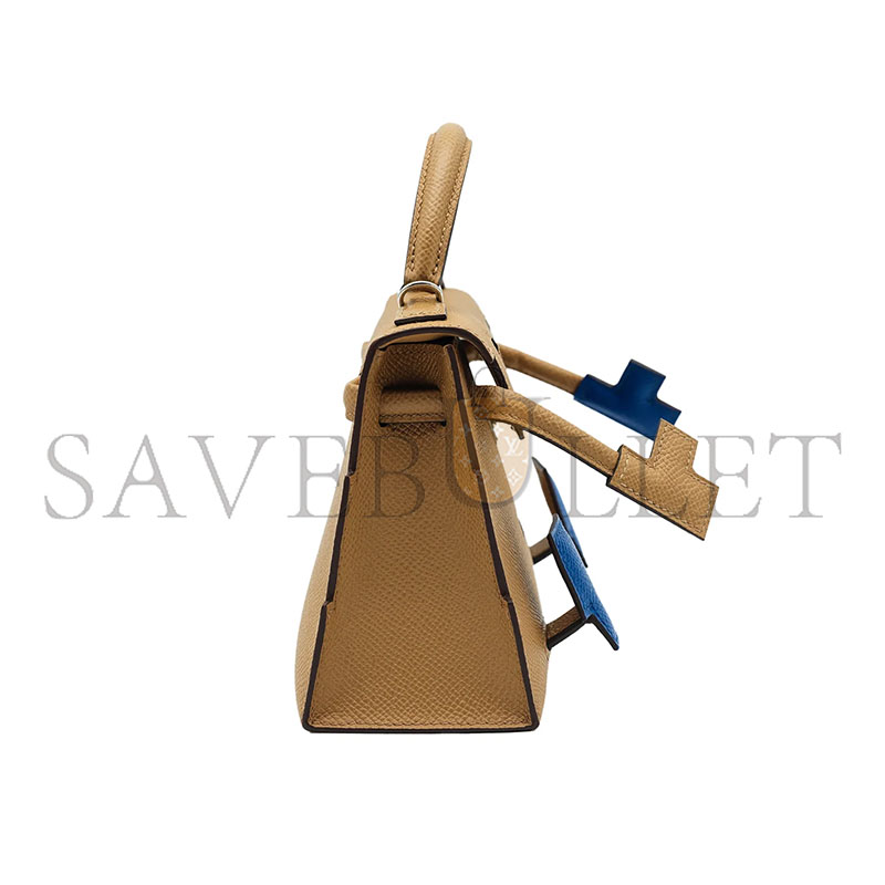 H**mes KELLY DOLL PICTO EPSOM PALLADIUM HARDWARE (16*12*7cm)